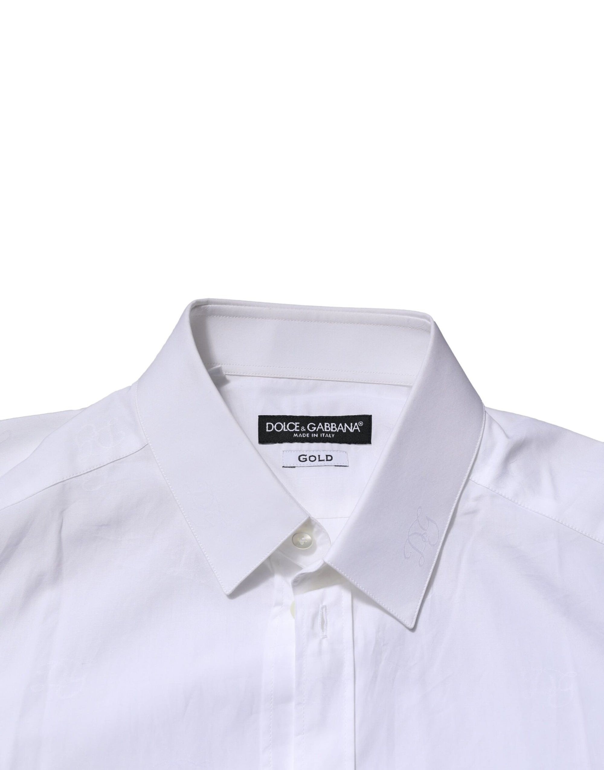 Chemise habillée à manches longues Dolce &amp; Gabbana White GOLD