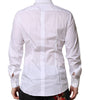 Chemise habillée à manches longues en coton blanc Dolce &amp; Gabbana