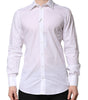 Chemise habillée à manches longues en coton blanc Dolce &amp; Gabbana