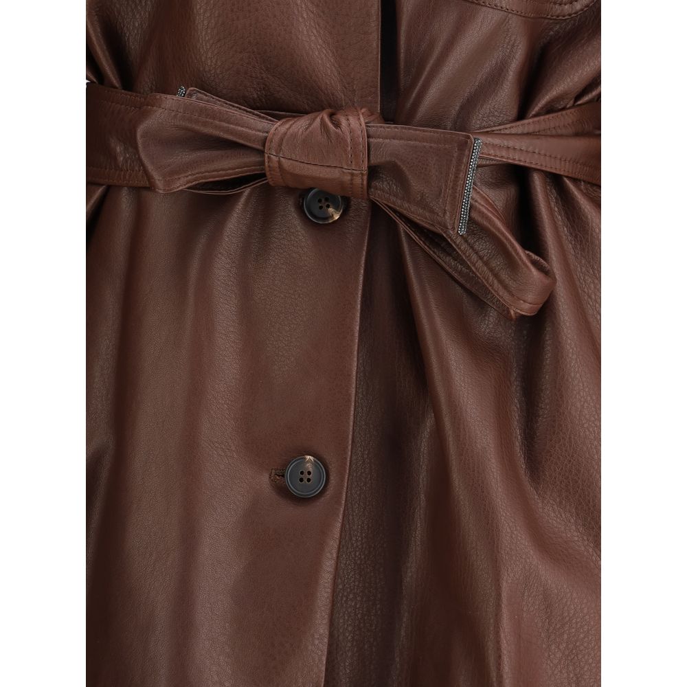 Brunello Cucinelli Saharan leather Jacket