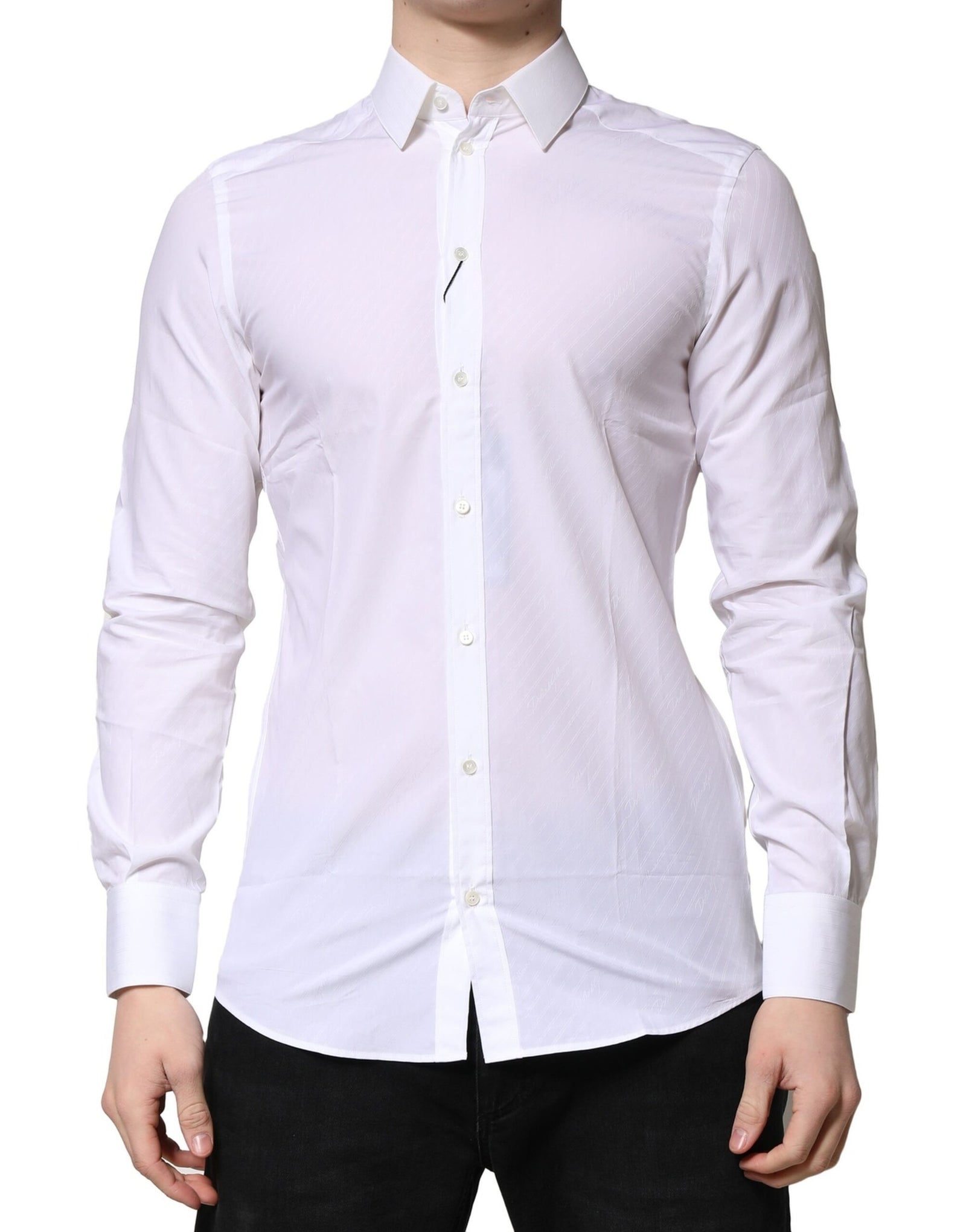 Chemise habillée à manches longues Dolce &amp; Gabbana MARTINI blanche