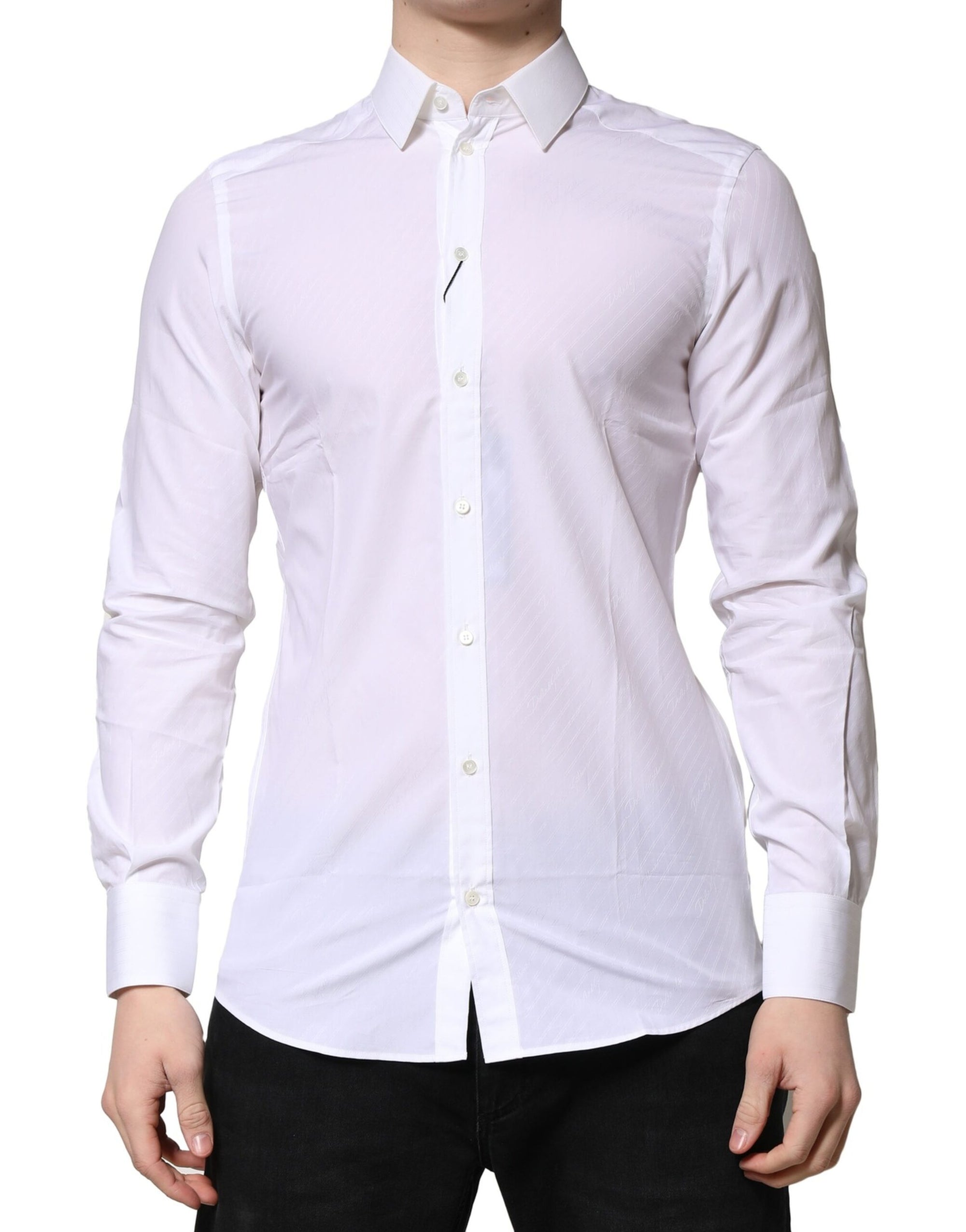 Chemise habillée à manches longues Dolce &amp; Gabbana MARTINI blanche