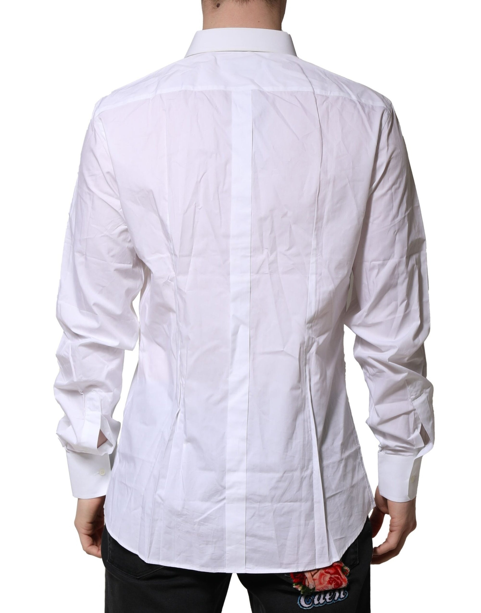 Chemise habillée à manches longues Dolce &amp; Gabbana White GOLD