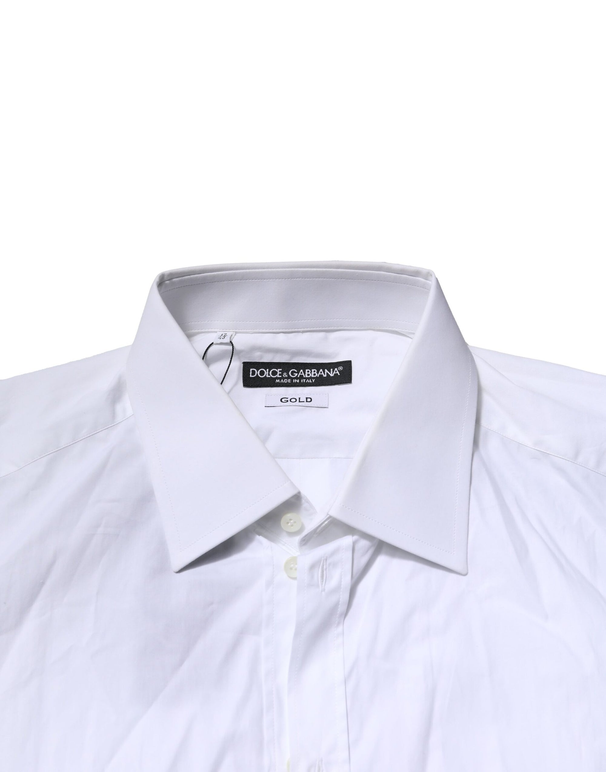 Chemise habillée à manches longues Dolce &amp; Gabbana White GOLD
