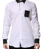 Chemise habillée blanche à pois dorés Dolce &amp; Gabbana pour homme