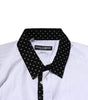 Chemise habillée blanche à pois dorés Dolce &amp; Gabbana pour homme