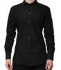 Chemise habillée à manches longues Dolce &amp; Gabbana noire et dorée