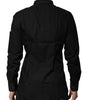 Chemise habillée à manches longues Dolce &amp; Gabbana noire et dorée