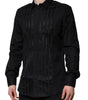 Chemise habillée noire en coton doré pour homme Dolce &amp; Gabbana