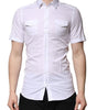Chemise décontractée à manches courtes en coton blanc Dolce &amp; Gabbana