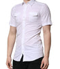 Chemise décontractée à manches courtes en coton blanc Dolce &amp; Gabbana