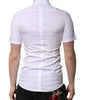 Chemise décontractée à manches courtes en coton blanc Dolce &amp; Gabbana
