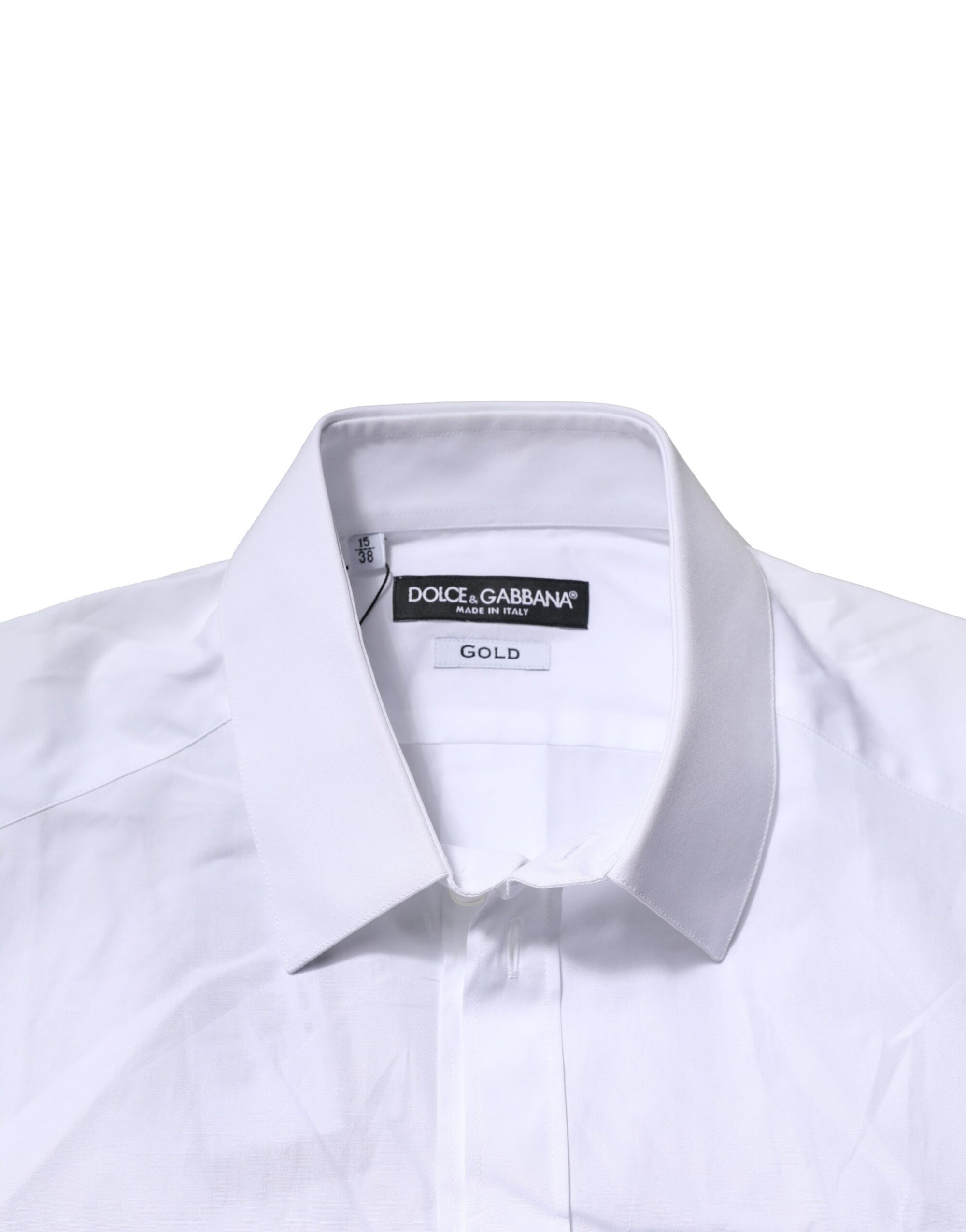 Chemise décontractée à manches courtes en coton blanc Dolce &amp; Gabbana