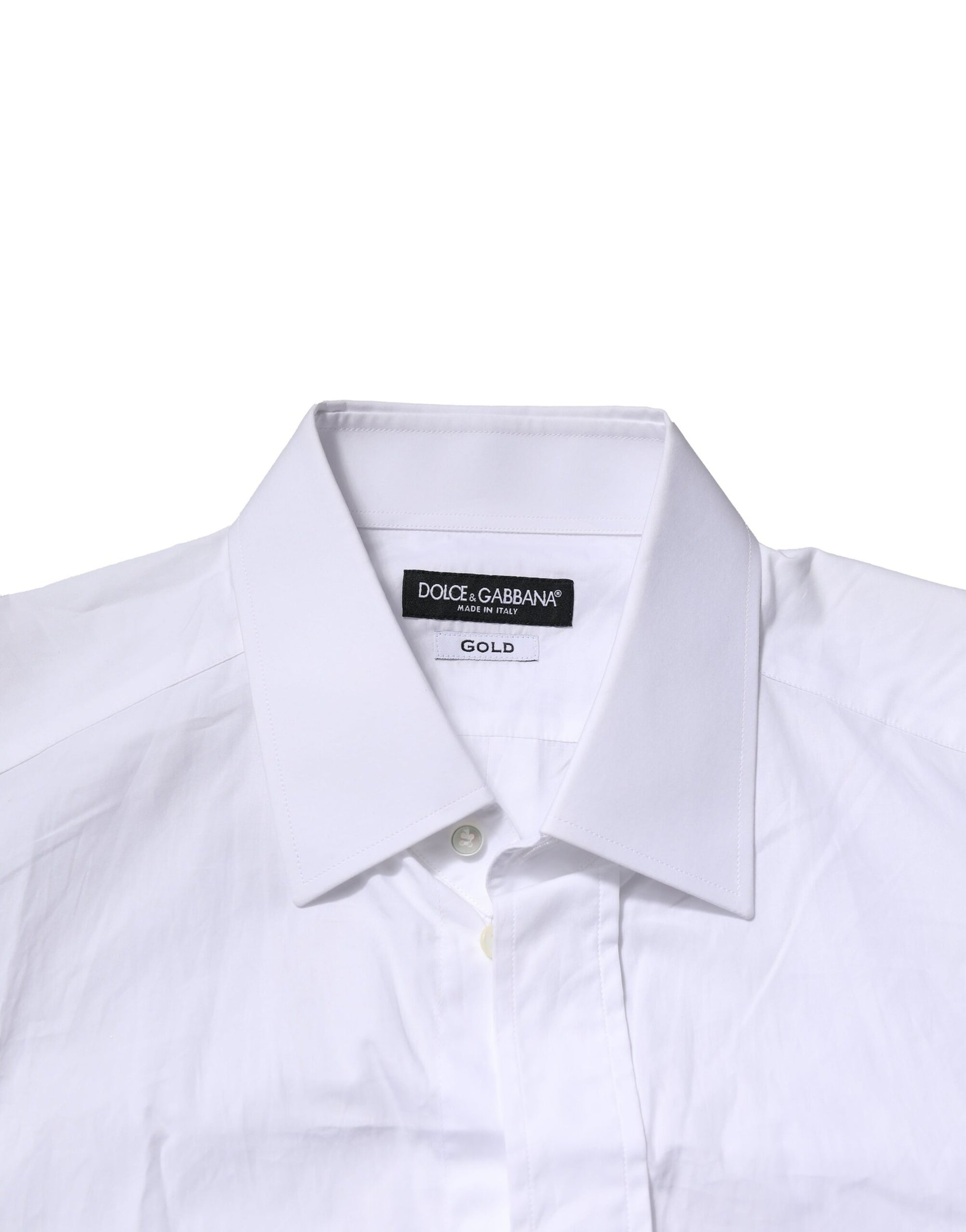 Chemise habillée en coton blanc Dolce &amp; Gabbana pour homme