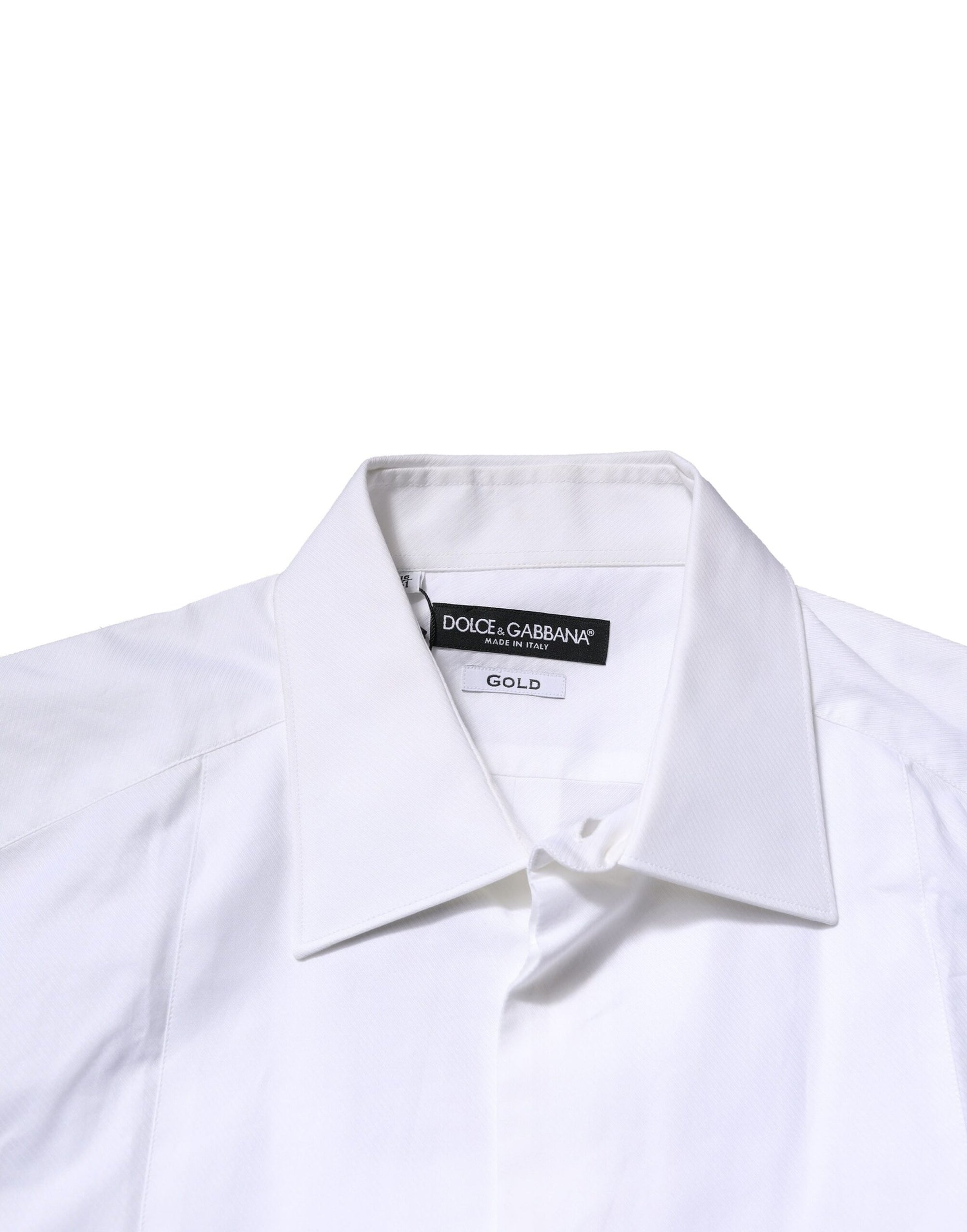 Chemise habillée en popeline de coton blanche Dolce &amp; Gabbana pour homme