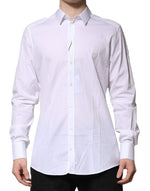 Chemise habillée homme Dolce &amp; Gabbana en coton blanc doré