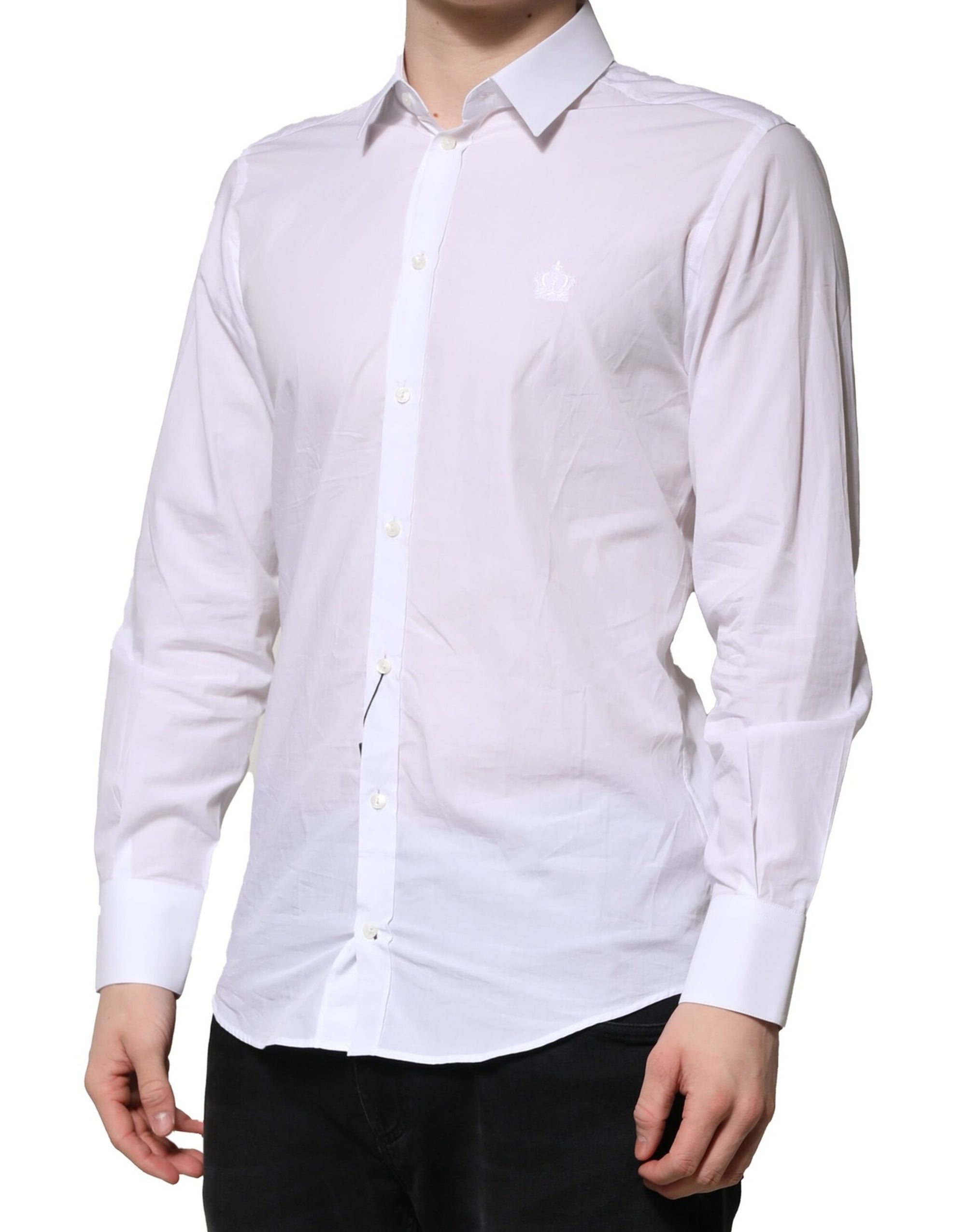 Chemise habillée blanche à manches longues pour homme Dolce &amp; Gabbana MARTINI
