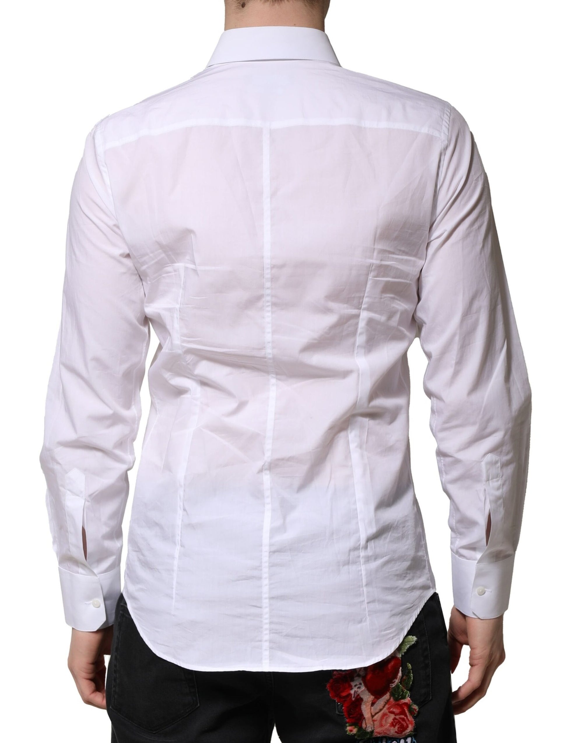 Chemise habillée blanche à manches longues pour homme Dolce &amp; Gabbana MARTINI