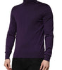 Dolce & Gabbana Purple Cashmere Turtleneck Pullover Sweater