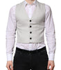 Dolce & Gabbana Gray Wool Dress Formal Men Waistcoat Vest