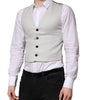 Dolce & Gabbana Gray Wool Dress Formal Men Waistcoat Vest