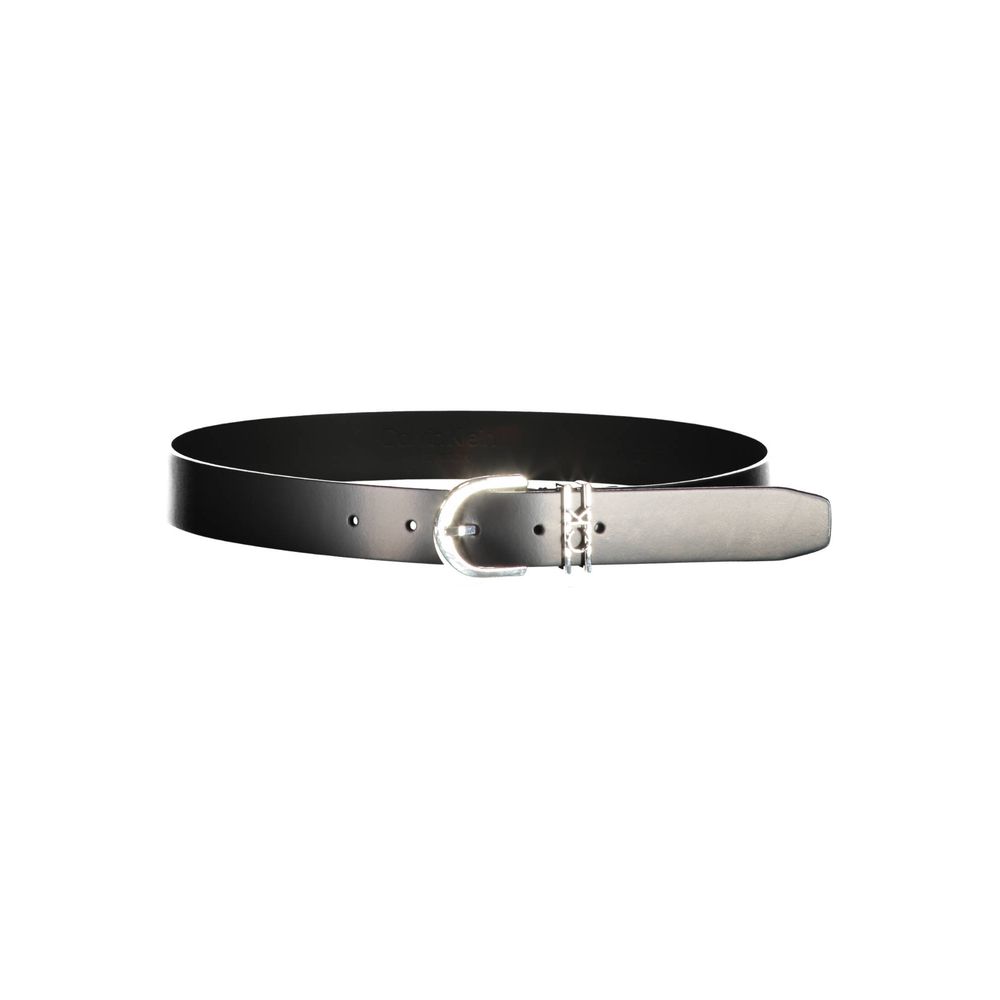 Ceinture en cuir noir Calvin Klein pour femme