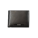 Portefeuille en cuir noir Calvin Klein