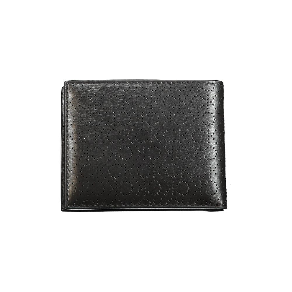 Portefeuille en cuir noir Calvin Klein