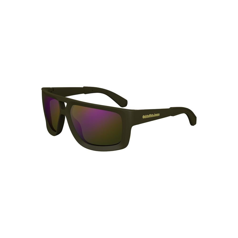 Lunettes de soleil Calvin Klein en plastique vert pour homme