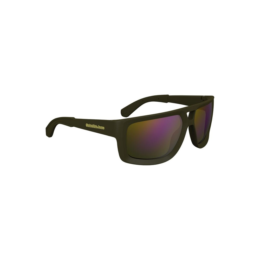 Lunettes de soleil Calvin Klein en plastique vert pour homme