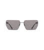 Lunettes de soleil Calvin Klein grises en métal pour homme