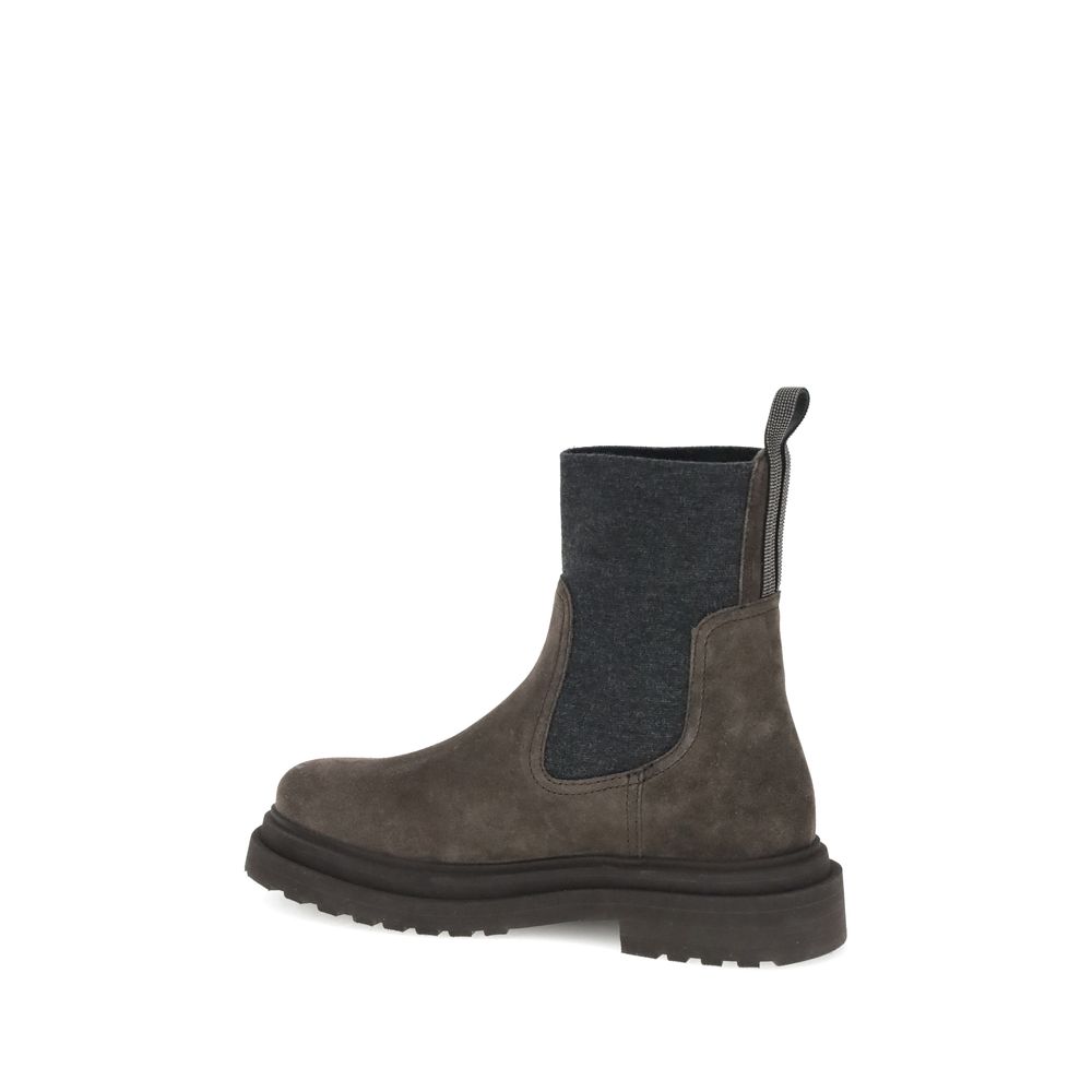 Brunello Cucinelli Suede Ankle Boots