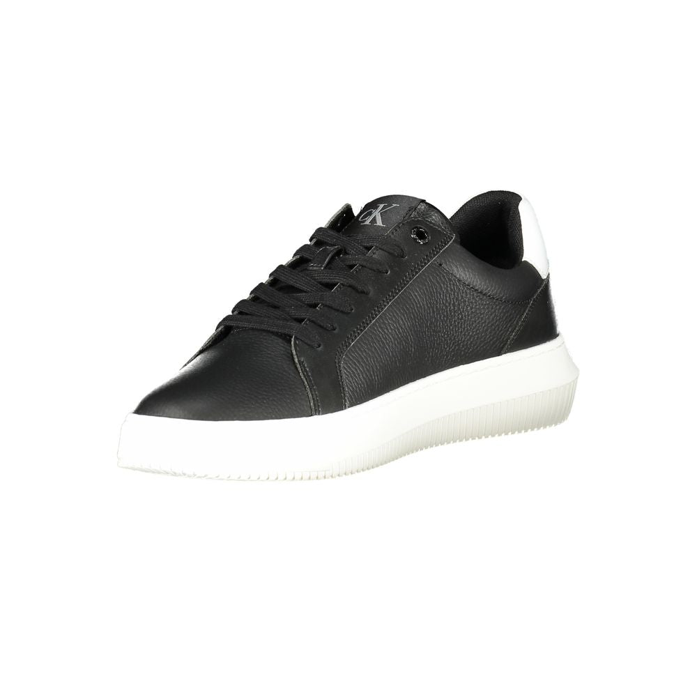 Baskets Calvin Klein en cuir noir pour homme