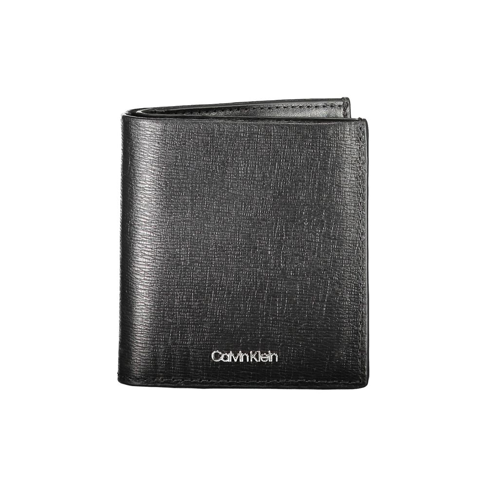Portefeuille homme en cuir noir Calvin Klein