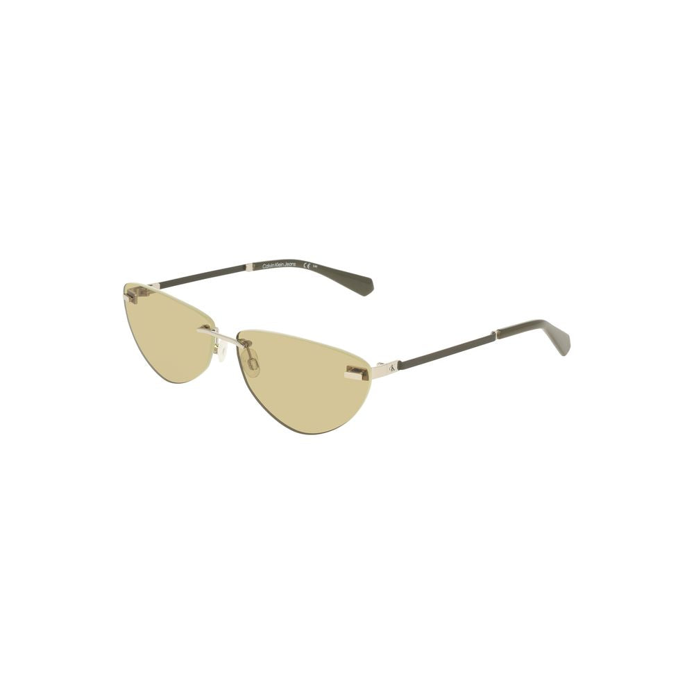 Lunettes de soleil Calvin Klein en métal vert pour femme