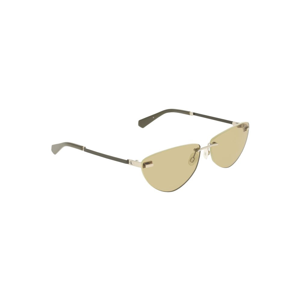 Lunettes de soleil Calvin Klein en métal vert pour femme