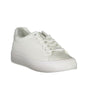 Calvin Klein Elegant White Sneakers with Contrast Detailing