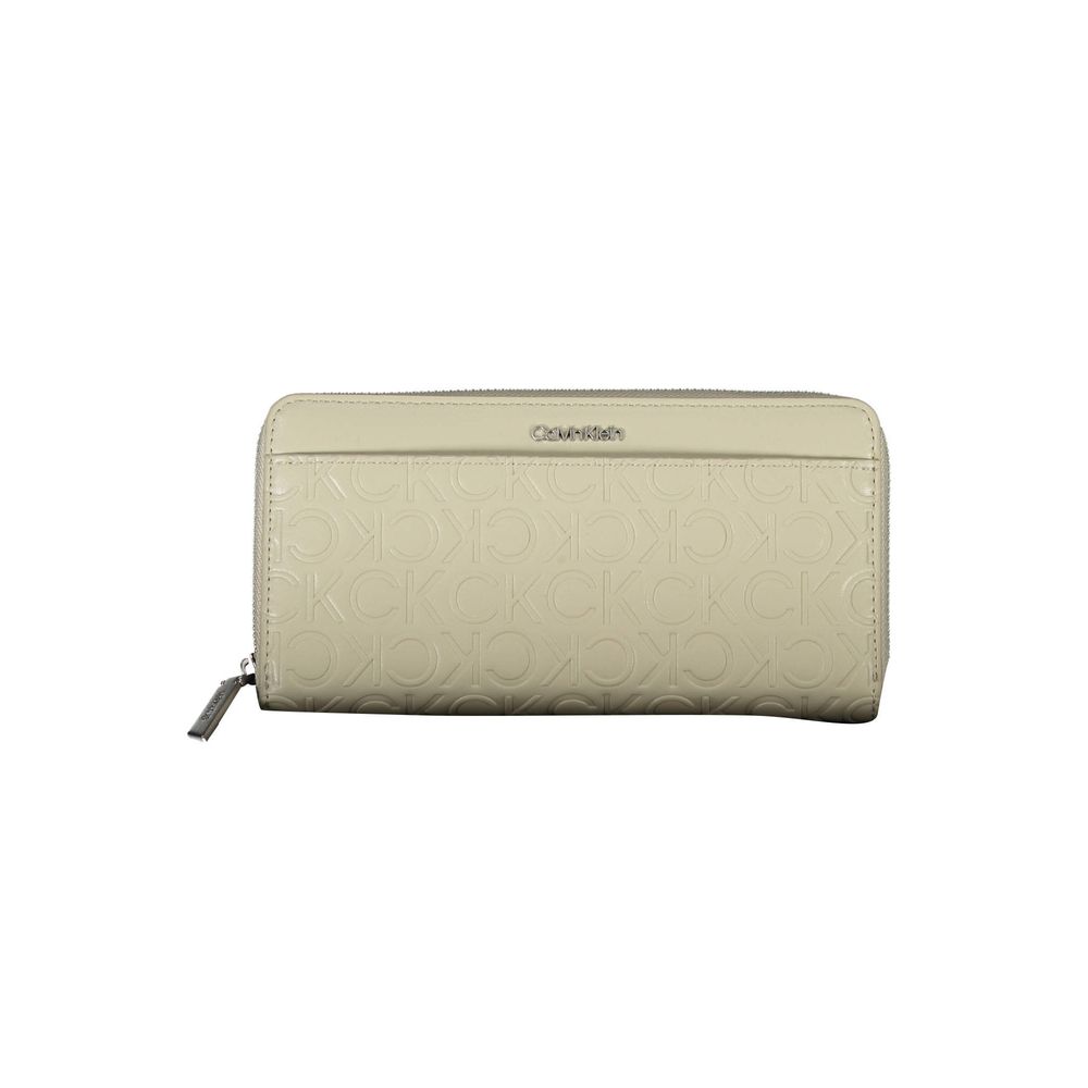 Portefeuille femme Calvin Klein en polyéthylène beige