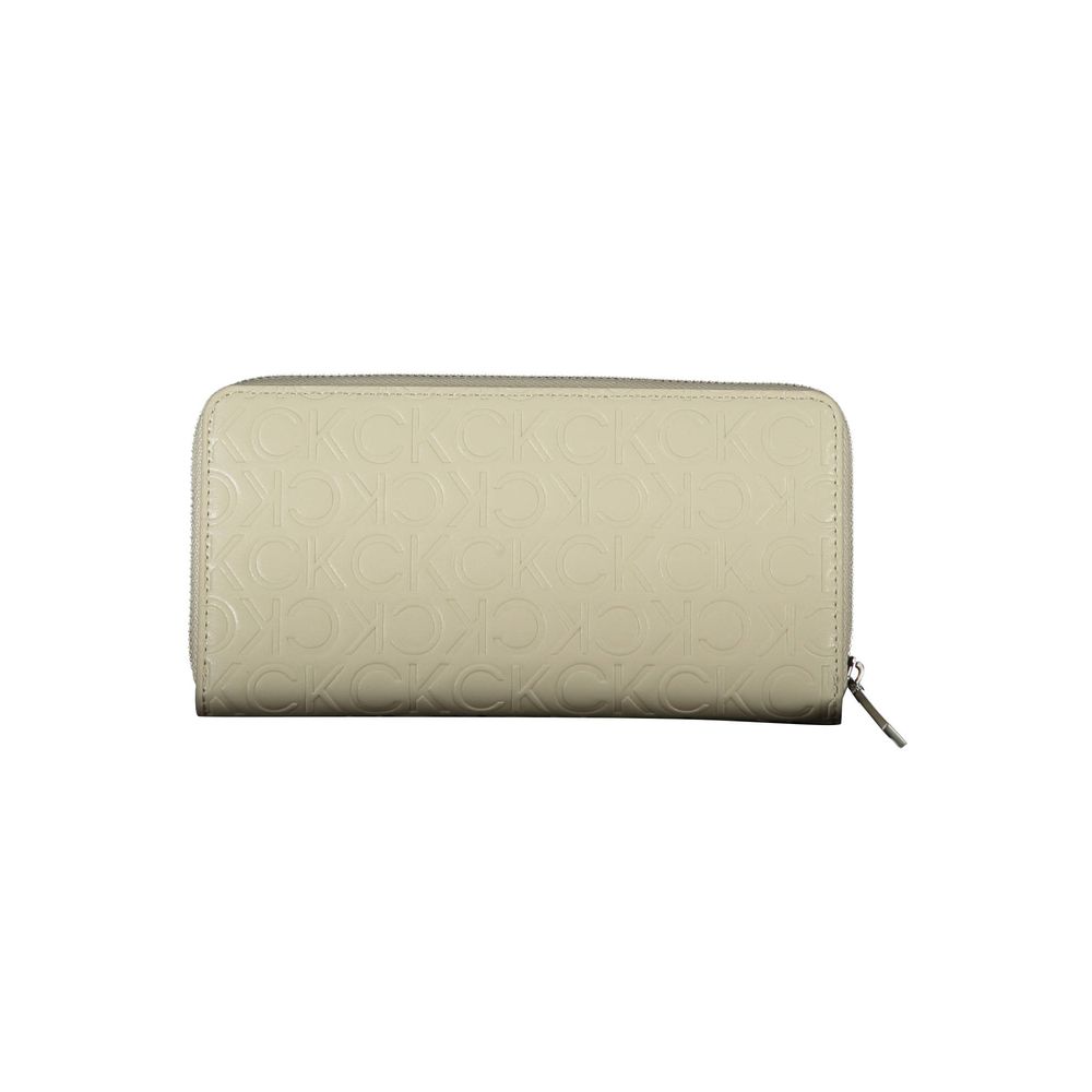 Portefeuille femme Calvin Klein en polyéthylène beige