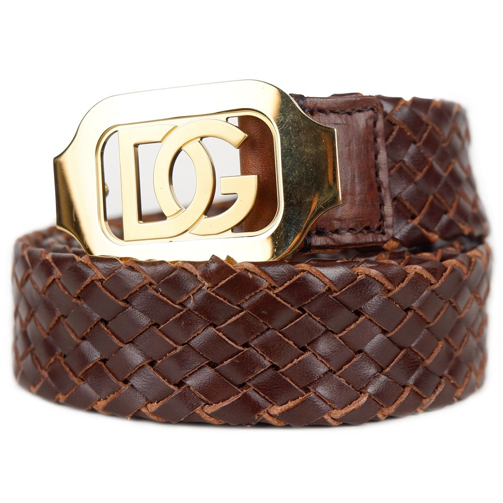 Dolce &amp; Gabbana Brown Calfskin Belt