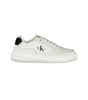 Calvin Klein Sleek White Lace-Up Sneakers with Contrast Details
