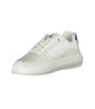 Calvin Klein Sleek White Lace-Up Sneakers with Contrast Details