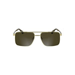 Lunettes de soleil Calvin Klein en métal doré pour homme