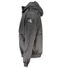 Calvin Klein Sleek Black Hooded Jacket with Contrast Detail