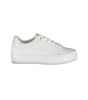 Calvin Klein Sleek White Lace-Up Sneakers with Contrast Detail
