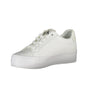 Calvin Klein Sleek White Lace-Up Sneakers with Contrast Detail