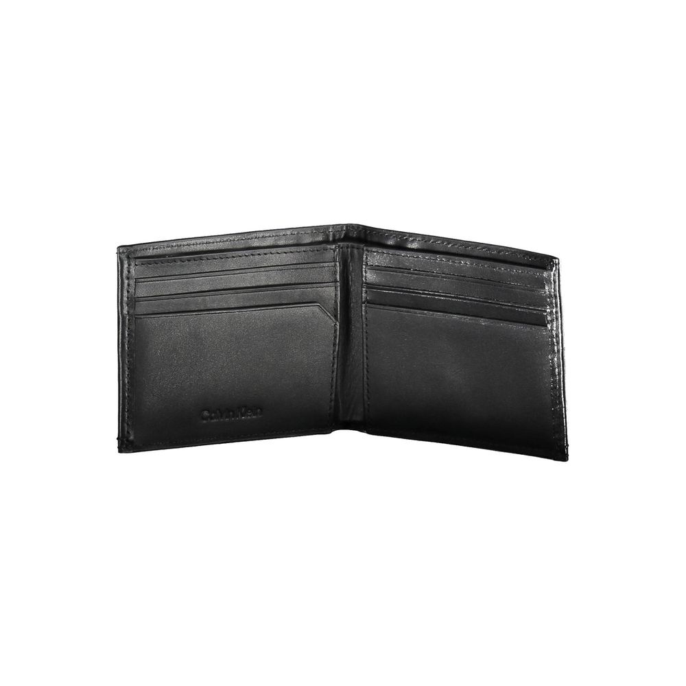 Portefeuille homme en cuir noir Calvin Klein
