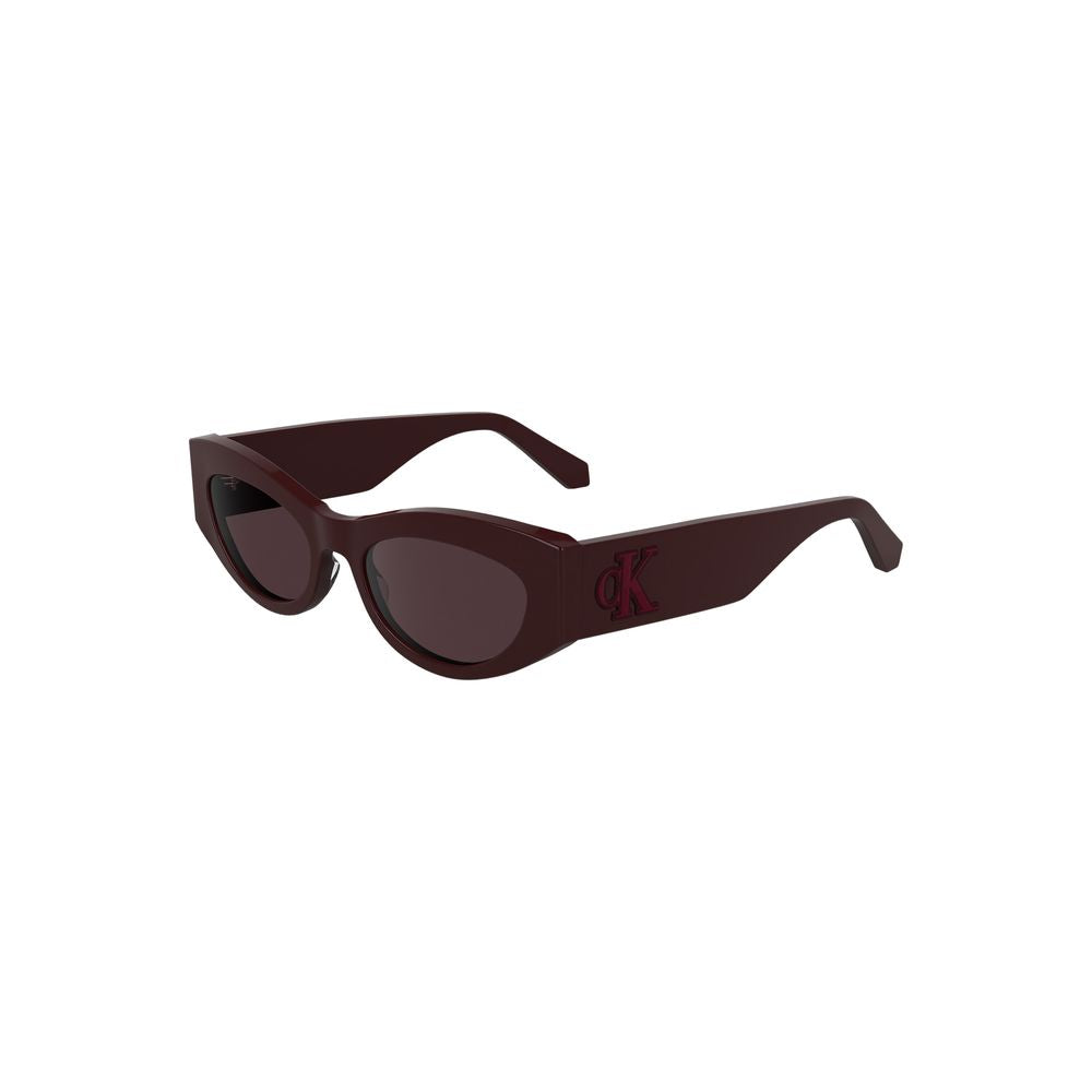 Lunettes de soleil Calvin Klein en acétate rouge pour femme