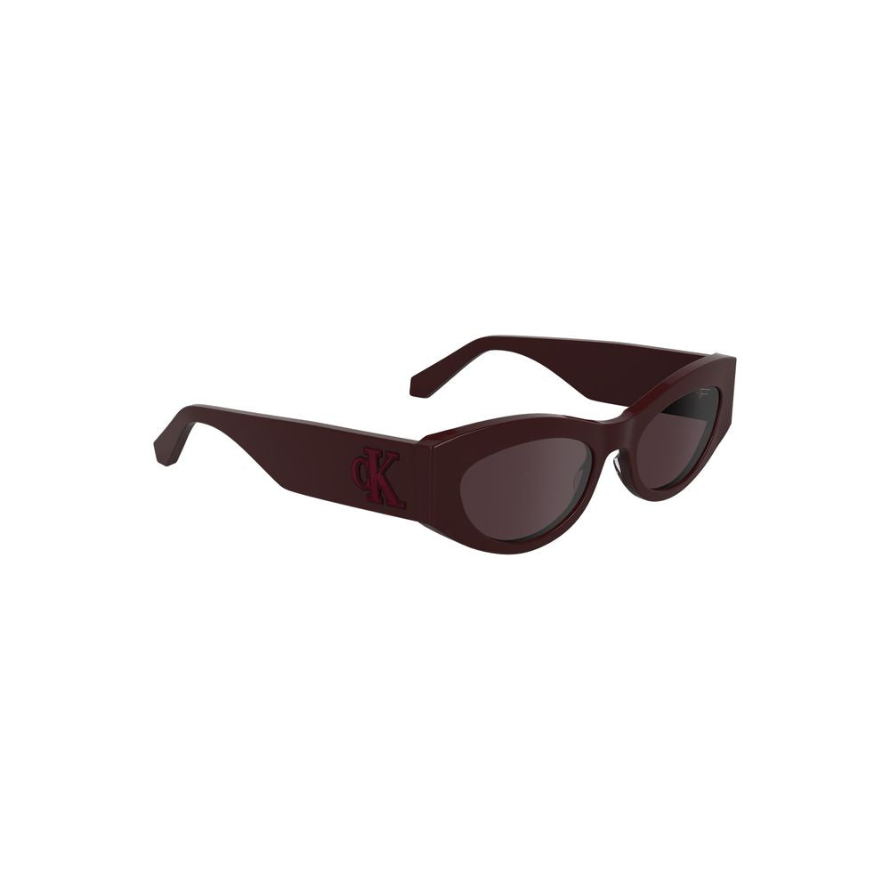 Lunettes de soleil Calvin Klein en acétate rouge pour femme