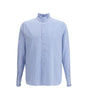 Valentino Striped plastron and ruffle Shirt